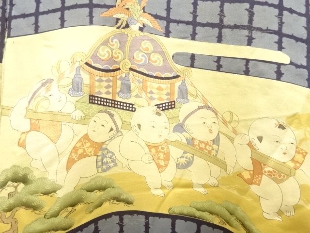 JAPANESE KIMONO / ANTIQUE KIMONO FOR BOYS / SILK / GOSHO DOLL
